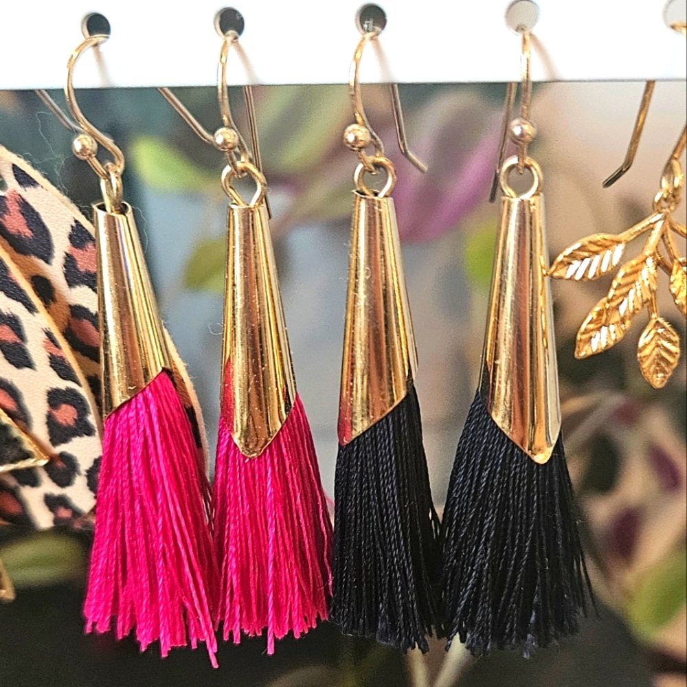 Pair of Gold Tassel Earrings